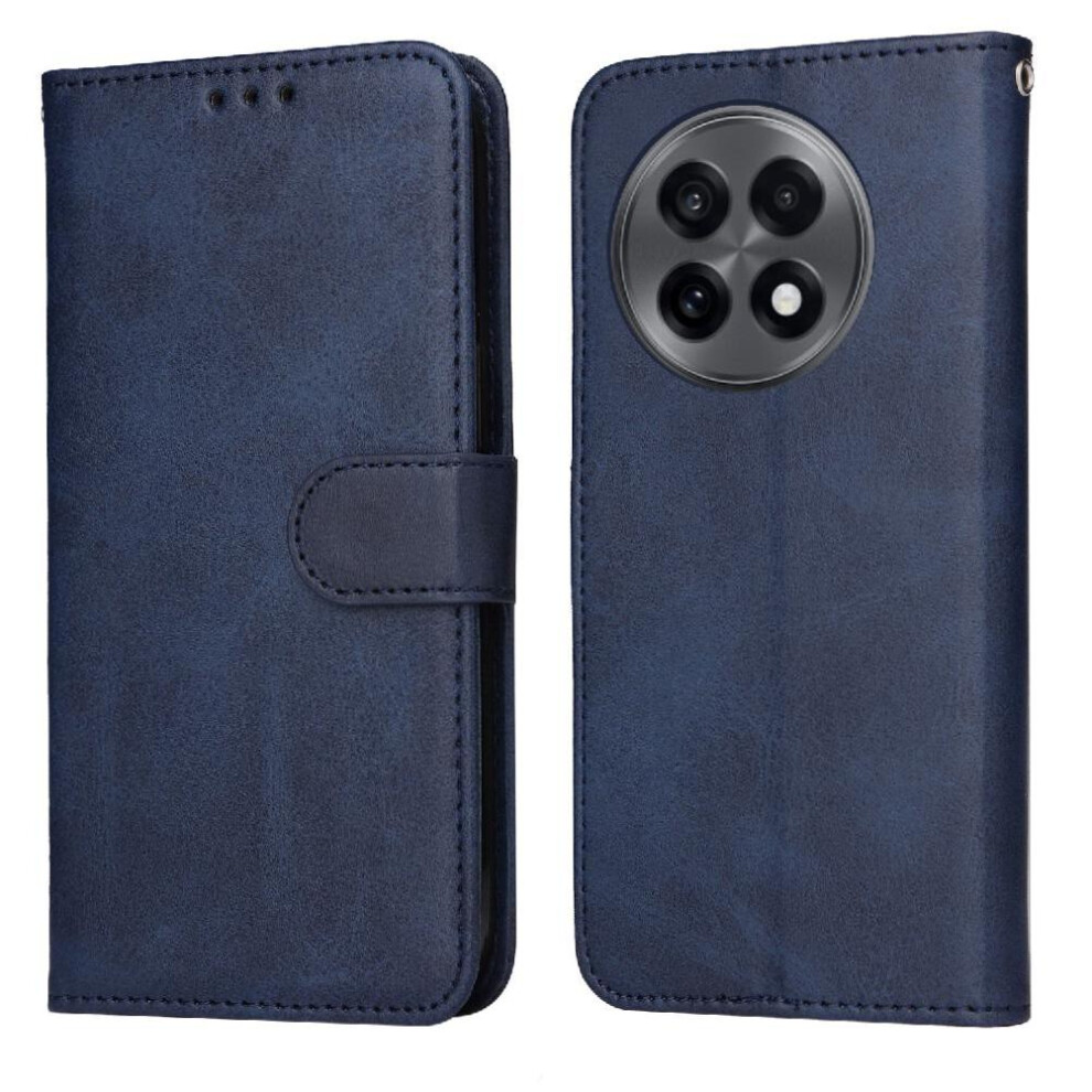 (Blue) Flip Case For Oneplus 13R 5G Flip Cover Card Slots Precise Cutouts Magnetic Closure Blue 764549372386