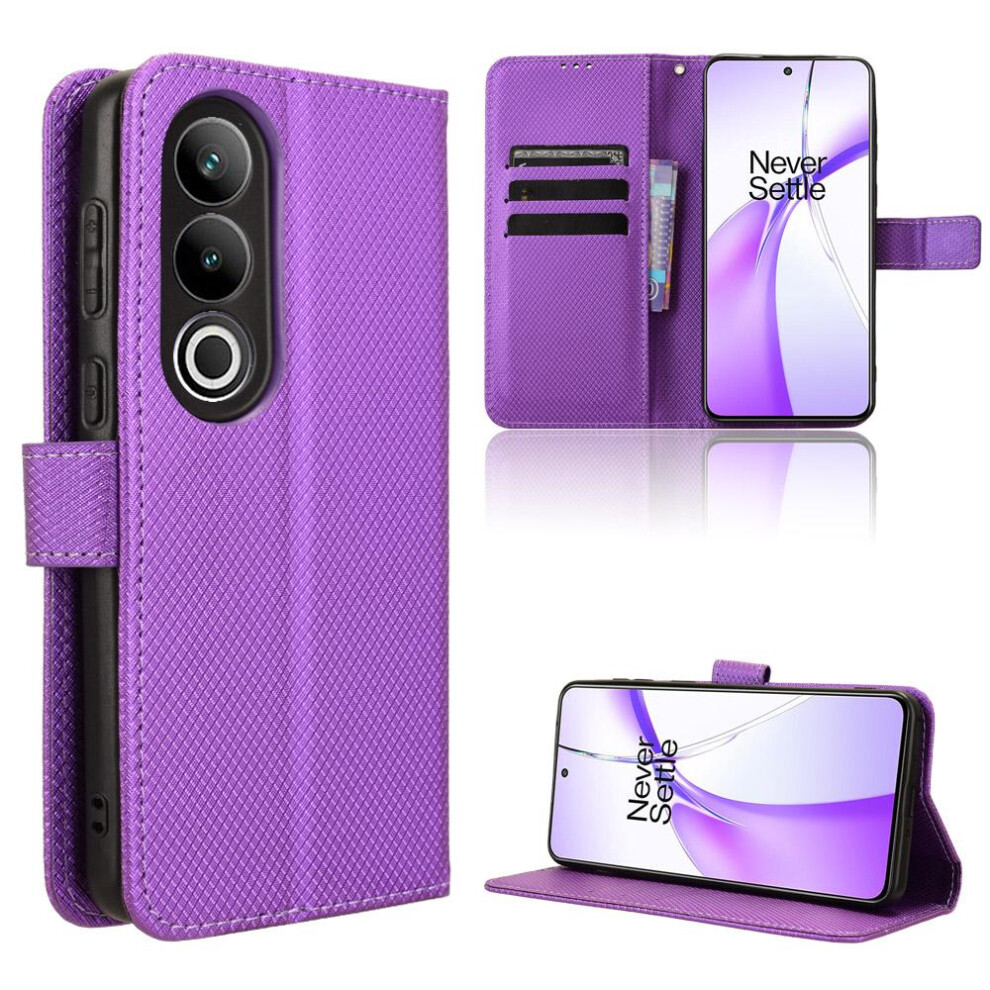 (Purple) Case For Oneplus Nord Ce4 5G Cover Magnetic Wallet Kickstand Card Holder Purple 764549372867