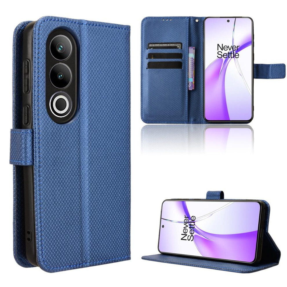(Blue) Case For Oneplus Nord Ce4 5G Cover Magnetic Wallet Kickstand Card Holder Blue 764549372829