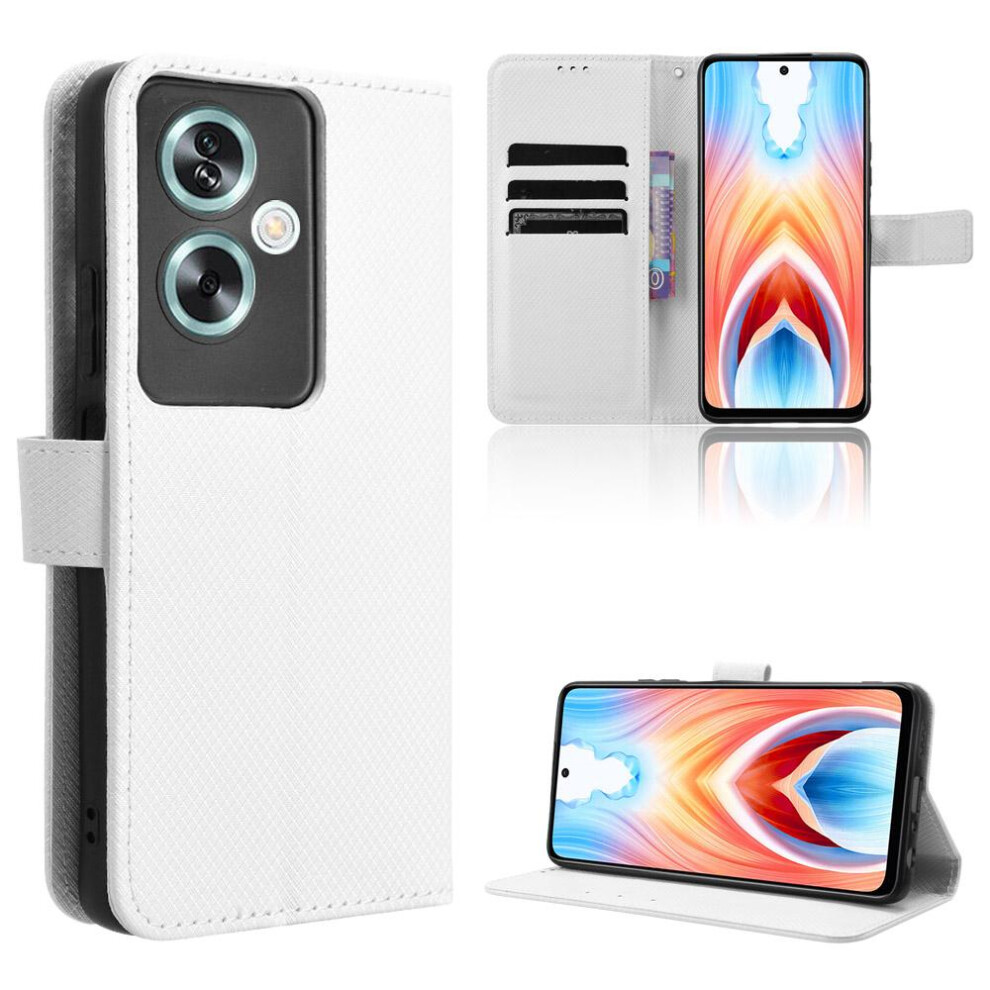 (White) Case For Oneplus Nord N30 Se Magnetic Wallet Cover Card Holder Kickstand White 764549372881