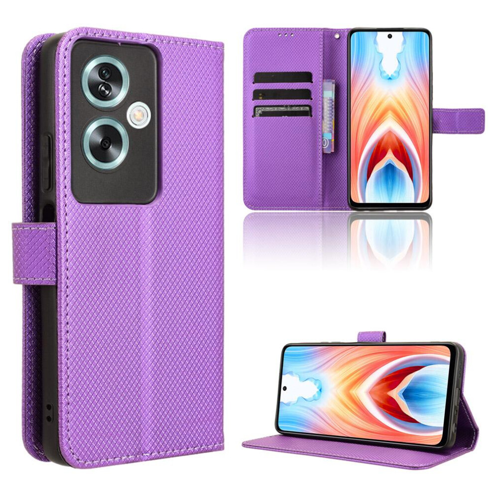 (Purple) Case For Oneplus Nord N30 Se Magnetic Wallet Cover Card Holder Kickstand Purple 764549372911