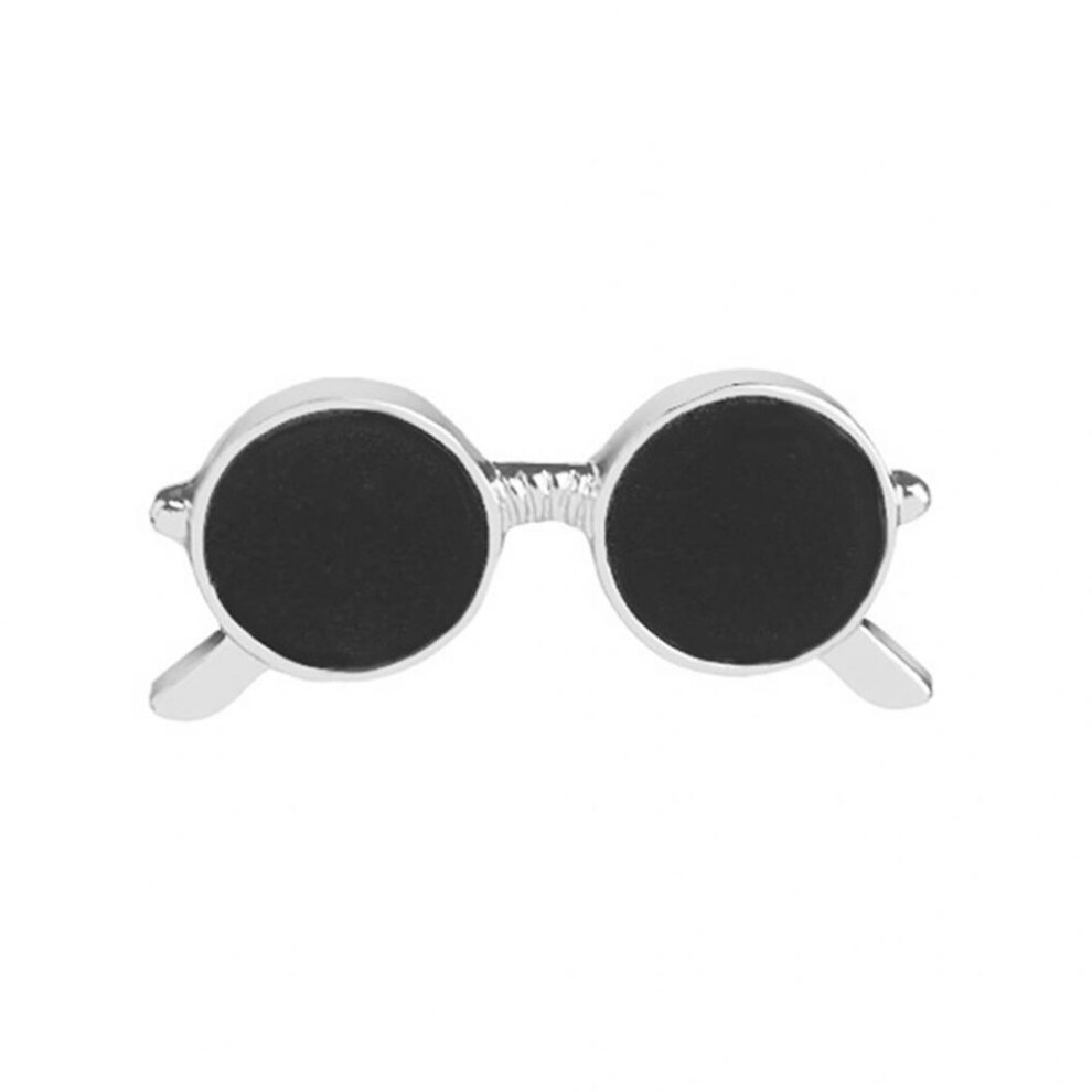 (silver) Sunglasses Men&apos;s Badge Brooch Pin Lapel Pin Bag Shirt Suit Wedding Groom Gift