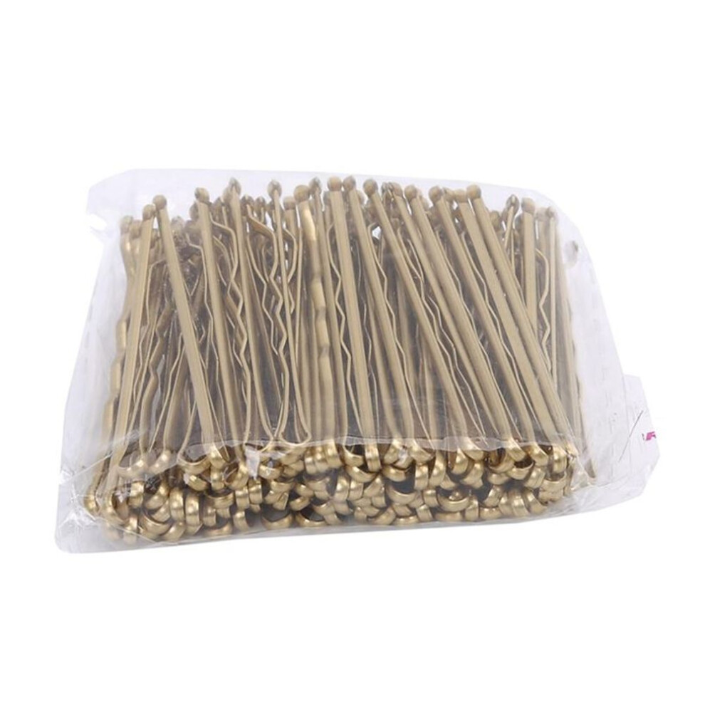 (gold, One Size) Accessories Minimalist Women&apos;s Bobby Pins Metal 100 Pcs/set Girls Clamps Wave Invisible Hairpins