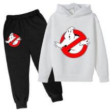 (150cm,Style 2)2022 New Children's Ghostbuster Hoodie Boys' Sweatshirt Clothing Girls Autumn And Spring Baby Cotton Top Sweater + Pants
