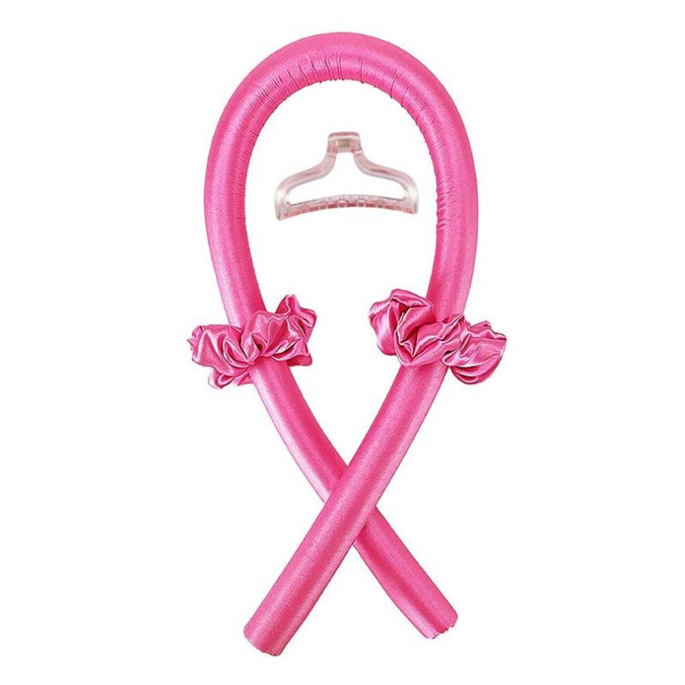 (red) Hair Rollers Heatless Headband Curling Rod Foam Curler Silk Curling Ribbon Hair Ring DIY Hair Styling Tools Make Hair Curls