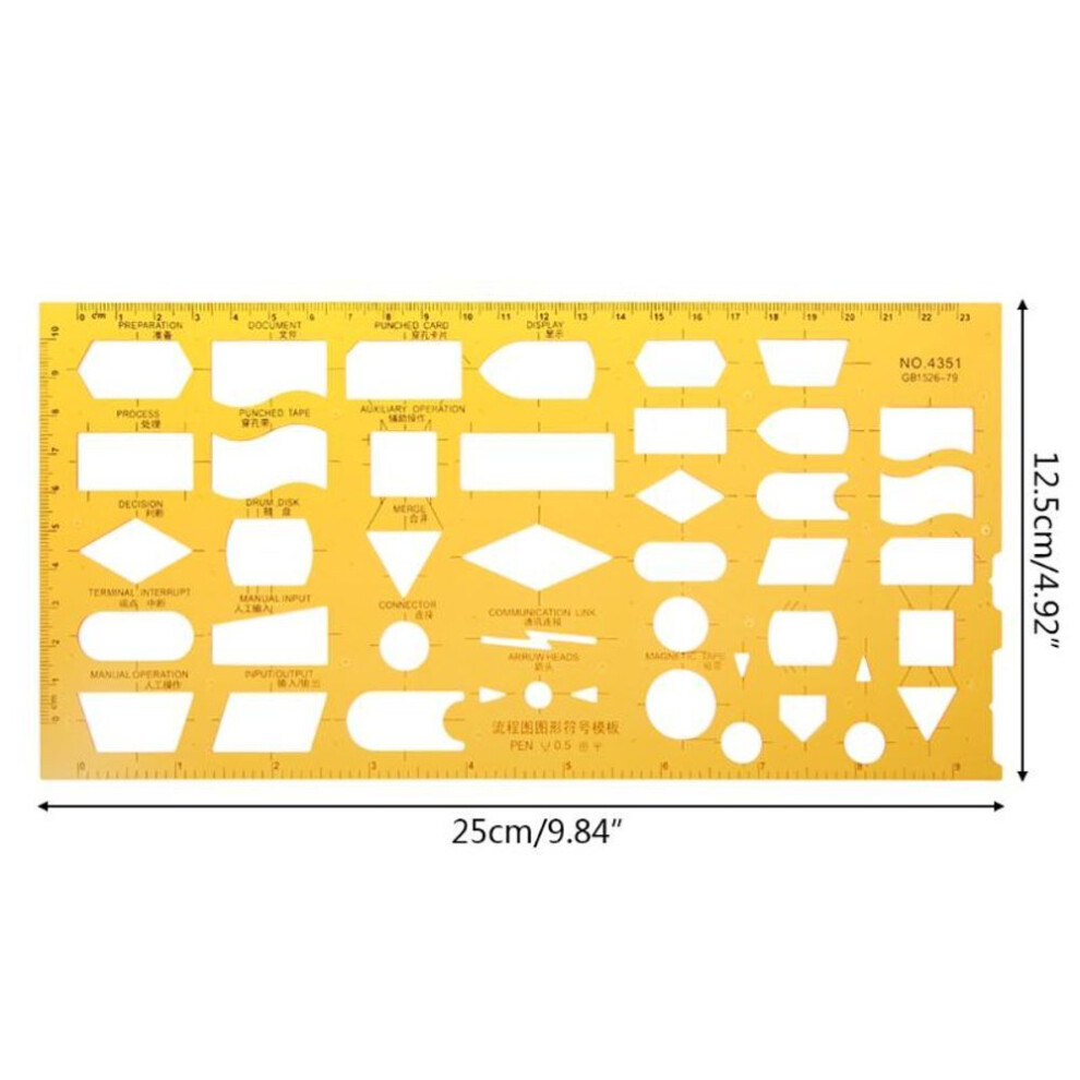 (4351) Hot Professional Universal Furniture Construction Architect Template Ruler 1:100