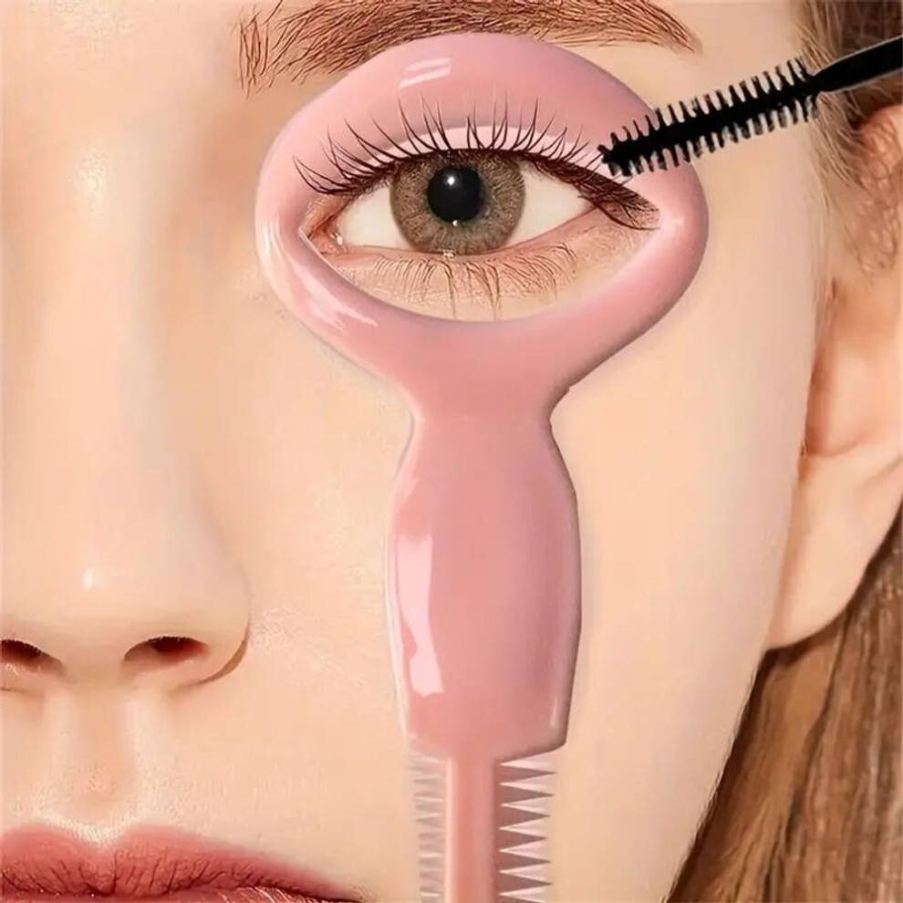 (pink, 1pcs) Eyeliner Stencils And Mascara Applicator Tool With Comb - Achieve Perfect Eye Makeup Every Time