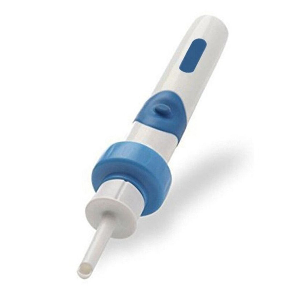 (blue) Electric Cordless Vacuum Ear Cleaner Ear Wax Safe Remover Cleaning Easy Tool