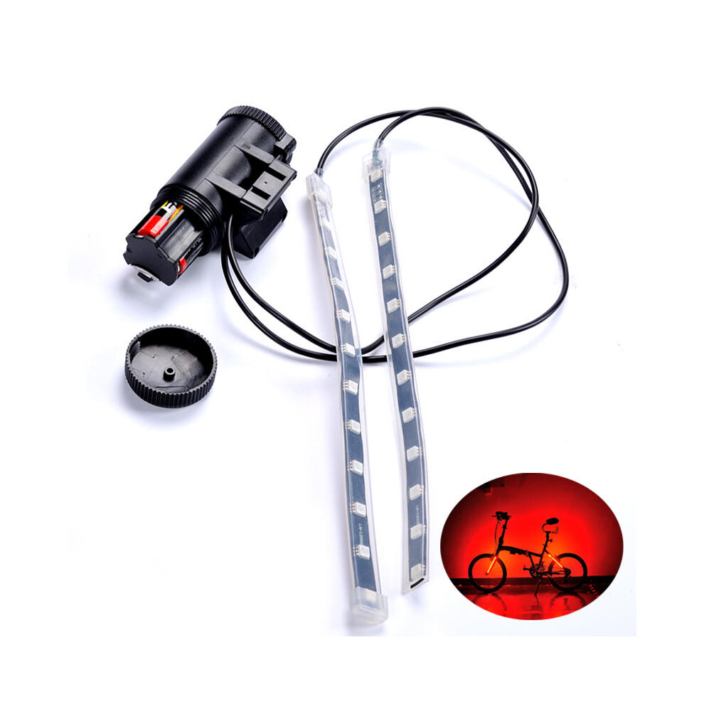 Bike Bicycle Wheel Valve Spoke LED Light Lamp Strap Bar 5 Lighting Colors 8 Modes For Cycling