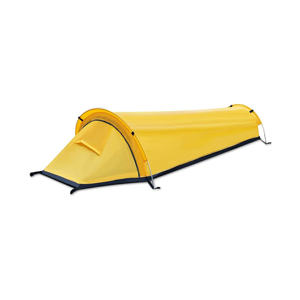 (Yellow) Camping Ultralight Tent 1 Person Car Travel Outdoor Tents Backpacking Waterproof Sleeping Bag For Tourism Cycling Equipment