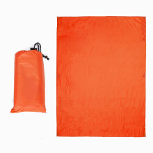 (Orange) 210T Waterproof Mat Polyester 20.6x11.5cm Beach Picnic Camping Mat Folding Travel Rug