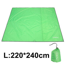 (Light Green, L) Outdoor Mat Lightweight Waterproof Oxford Cloth Multi-functional Sun Shelter Tarp Blanket Camping Picnic Hiking Barbecue Party