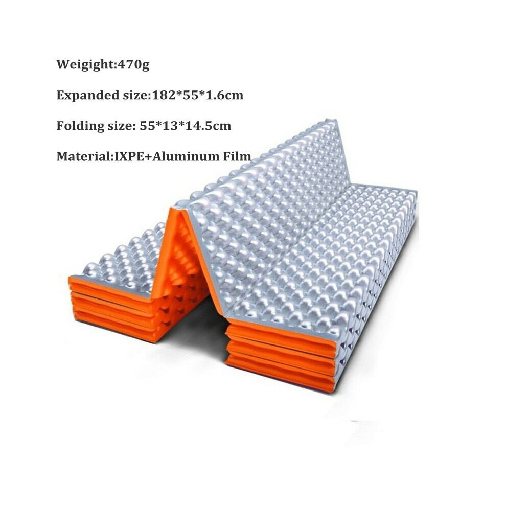 (Orange) Outdoor Waterproof Camping Mattress Foldable Beach Pad Tent Sleeping Pad Ultralight Foam Picnic Mat Camping Mattress