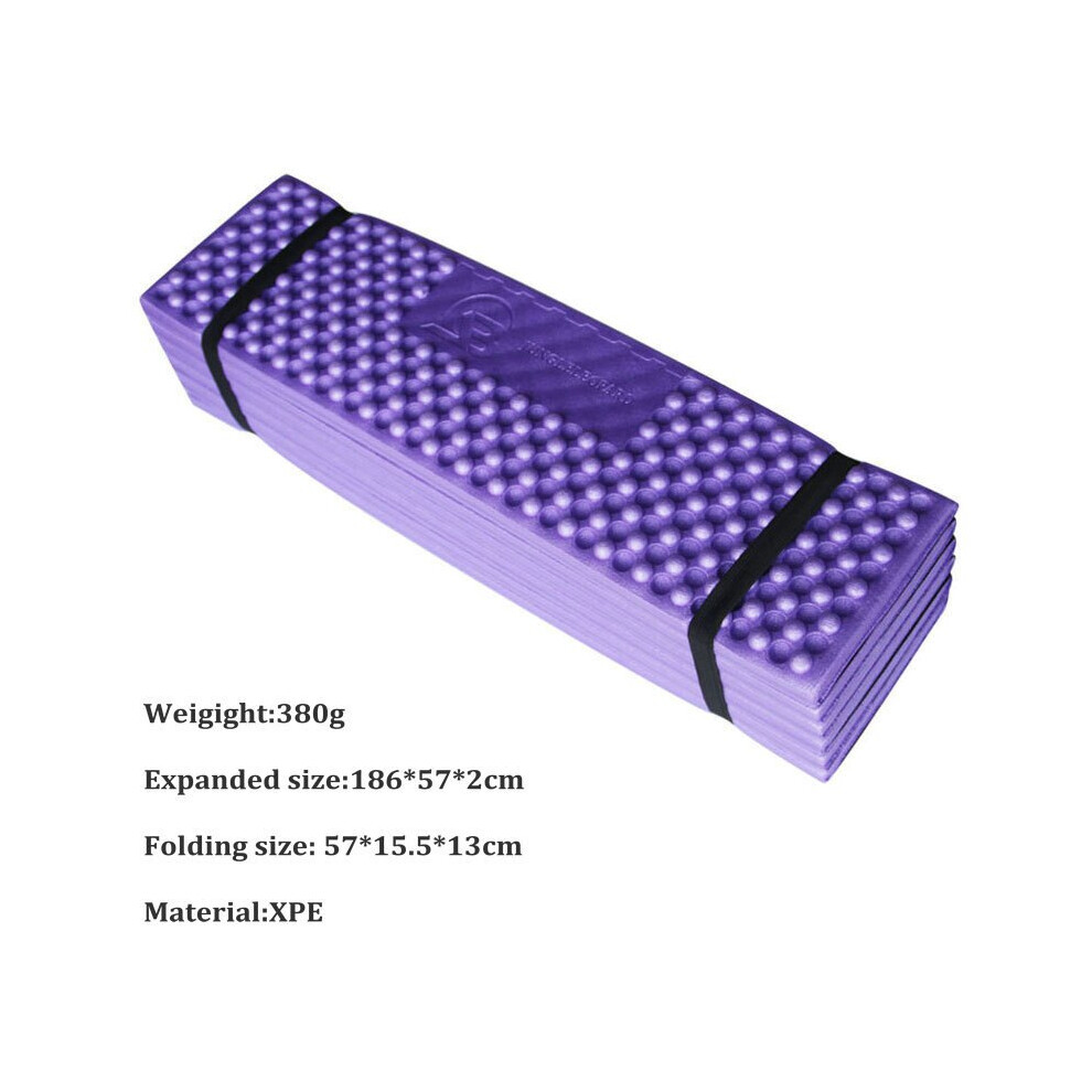 (purple) Outdoor Waterproof Camping Mattress Foldable Beach Pad Tent Sleeping Pad Ultralight Foam Picnic Mat Camping Mattress