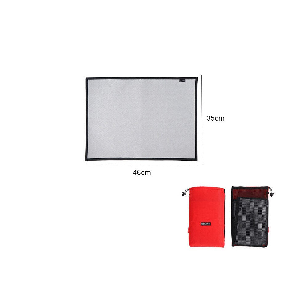 (Silica gel, 46*35) Outdoor Camping Fireproof Cloth Heat Insulation Pad Flame Retardant Cloth Portable BBQ Picnic Mat High Temperature Anti-Scald-image-OPC-PFZR7WP-NEW