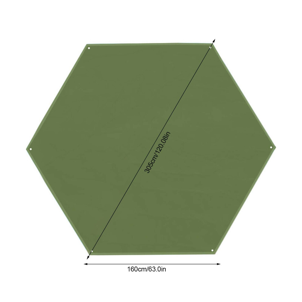 (Small 3-4 people) Outdoor Waterproof Camping Tarp Multifunctional Picnic Beach Mat Tent Footprint Tent Footprint Hexagonal Moisture-proof Pad