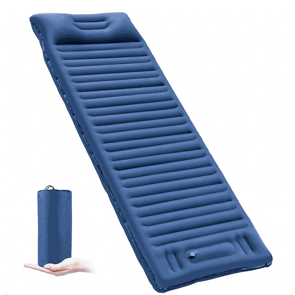 (Royal Blue) Self Inflatable Air Mattress Ultralight Hiking Camping Mat Thicken 10cm Sleeping Pad for Tent Backpacking Traveling Climbing