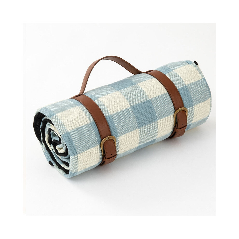 (Langge, 200x200) Thicken Leather Plaid Picnic Mat Foldable Camping Mat Waterproof Moisture-Proof Outdoor Camping Hiking Beach Picnic Blanket