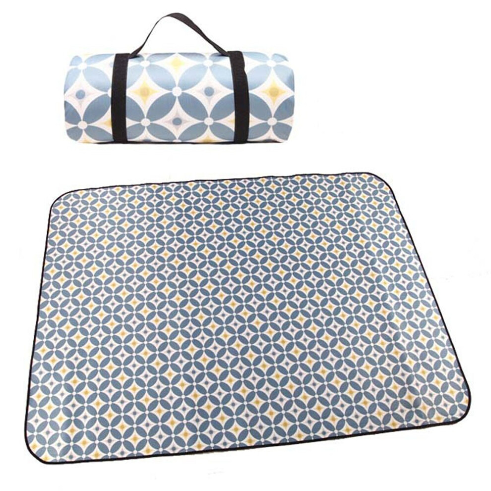 (A5, 150X150cm) Portable Folding Picnic Mat Outdoor Camping Mat Thicken Moisture-proof Pad Nation Style Printed Mat Family Picnic Child Play Mat