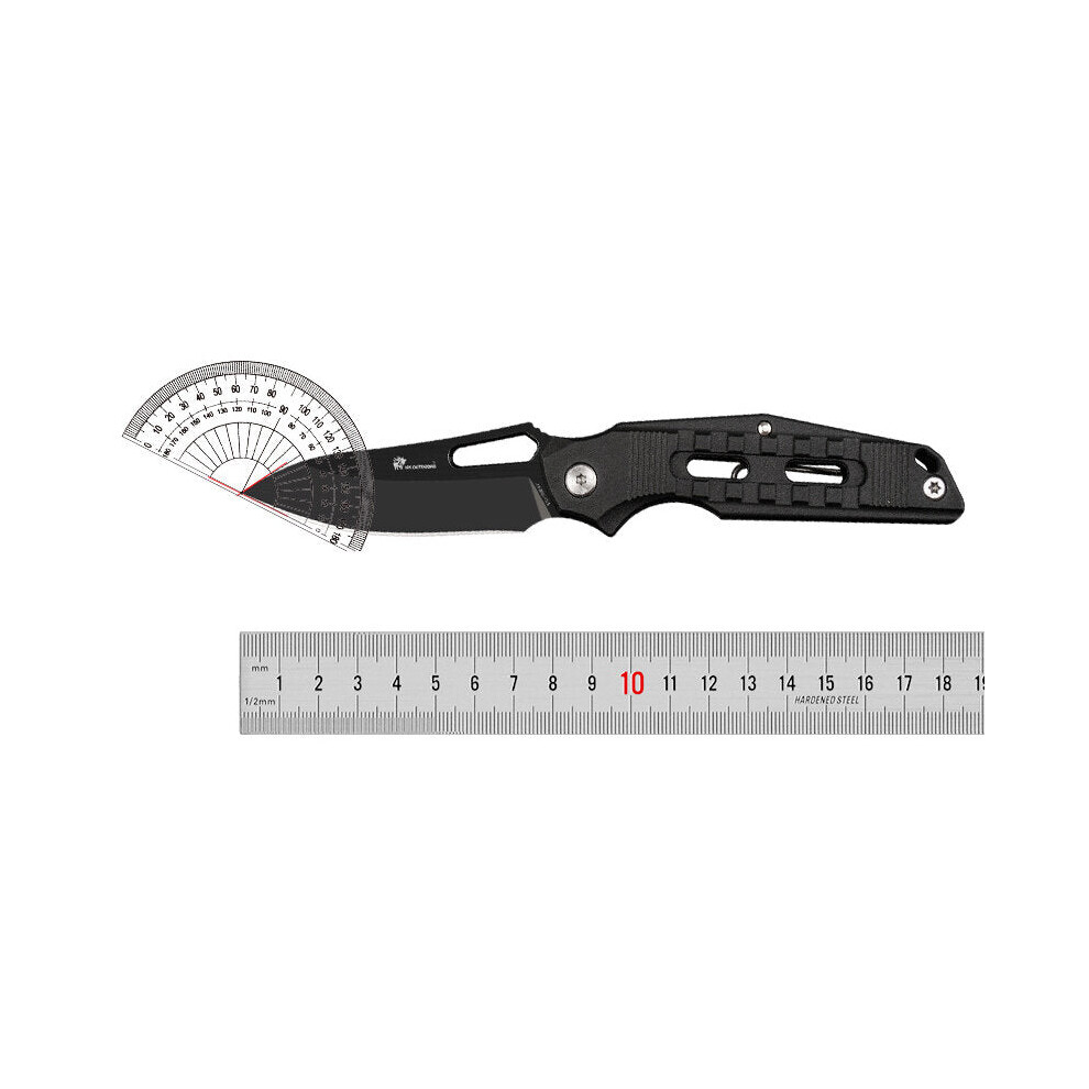 (Black) Blade Tactical Folding EDC Knife Survival Multitool Utility Sabre Tools Knife for Outdoor Camping Hunting