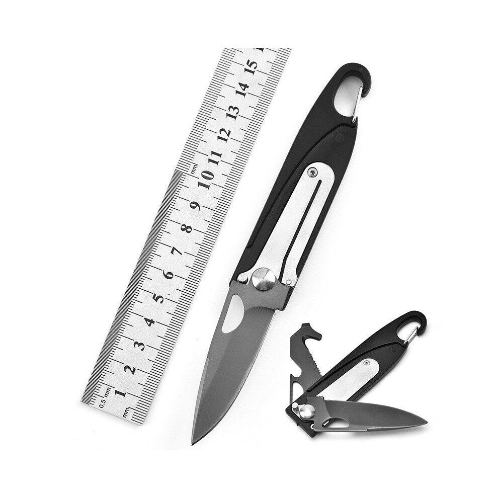 Multifunction EDC Folding Knife Pocket Mini Survival Keychain Blade Scredriver Opener Tactical Tools Outdoor Camping