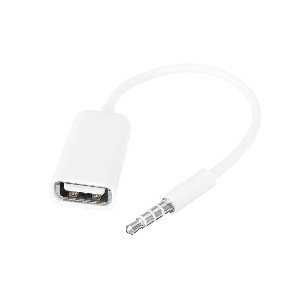 USB 3.0 Female To 3.5mm Male Audio Port Adapter White