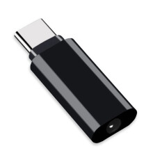 (Black) Type-C To Audio 3.5mm Earphone Audio Connectors ABS - Description