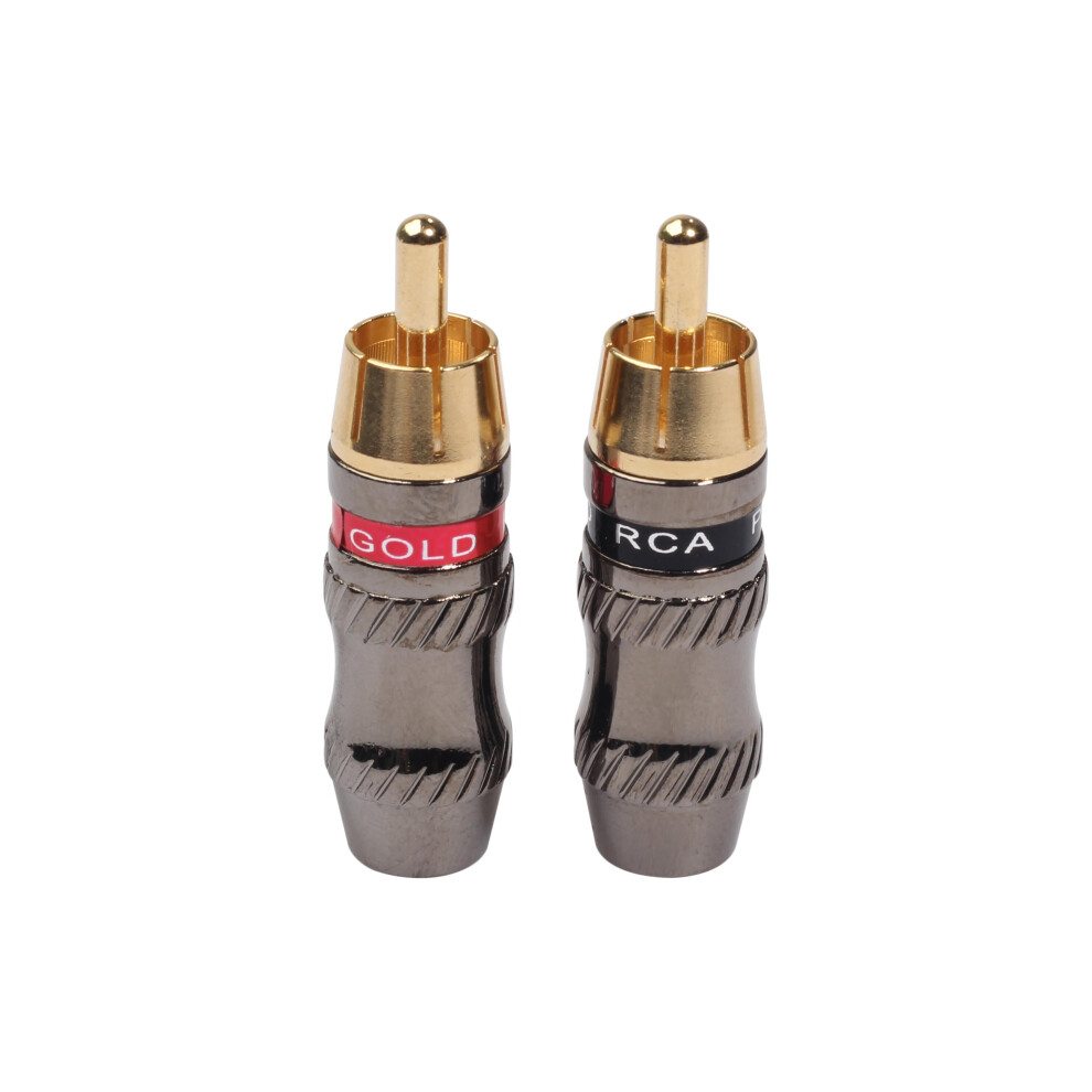 (3Pairs) Gold-Plated RCA Male Soldering Plug TR026 Hi-Fi Audio Cable RCA Male Video Audio Connector For Cable