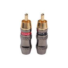 (5Pairs) Gold-Plated RCA Male Soldering Plug TR026 Hi-Fi Audio Cable RCA Male Video Audio Connector For Cable