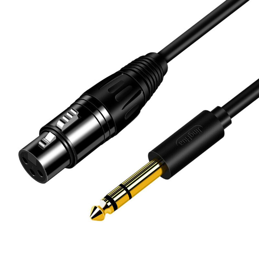 (1.5M) XLR Female To 6.35 Male Audio Cable Connector TRS Balanced XLR Audio Cable Mixer Microphone Line