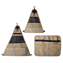 (Triangle Small) Oxford Cloth Camping Picnic Tableware Storage Bag Portable Barbecue Cutlery Organizer Outdoor Hanging Holder Bags