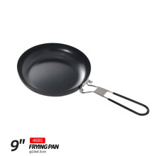 (9 inch) Outdoor Portable Folding Pan Small Frying Pan Camping Picnic Cookware Non-stick Pan Cooking Tableware Camping Utensils