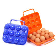 (12 grid) Outdoor Camping Tableware Portable Camping Picnic BBQ Egg Box Container Egg Storage Boxes Travel Kitchen Utensils Camping Gear