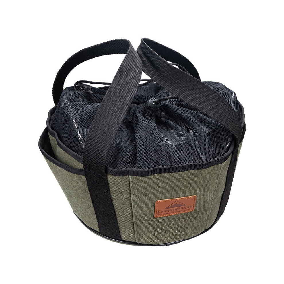 Outdoor Camping Barbecue Storage Bag Cookware Bag Outdoor Finish Bag Oven Cotton Storage Canvas Bag Container Portable Tote Bag