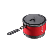 (2L) Outdoor Heat Exchange Camping Cooking Pot Cookware Folding Handle For Hiking Backpacking Picnic