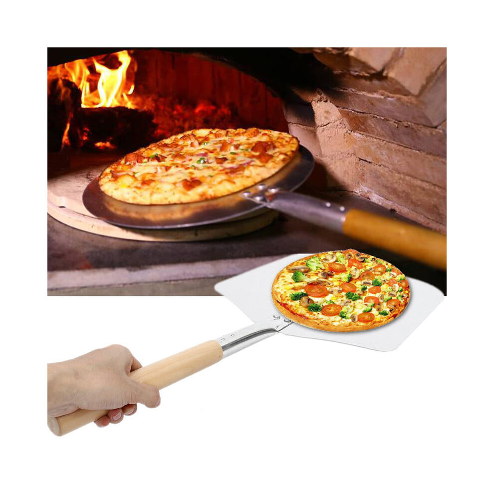 Aluminium Pizza Spatula Peel Shovel Cake Lifter Plate Holder BBQ Grill Oven Stove Baking Tool