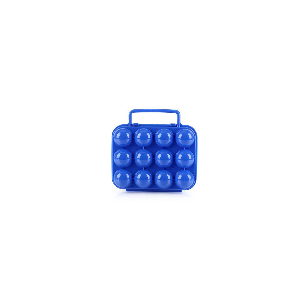 (12 Egg Blue) Outdoor Camping Hiking Picnic kitchen For Portable storage Case holder Plastic Container Convenient Two Eggs Box