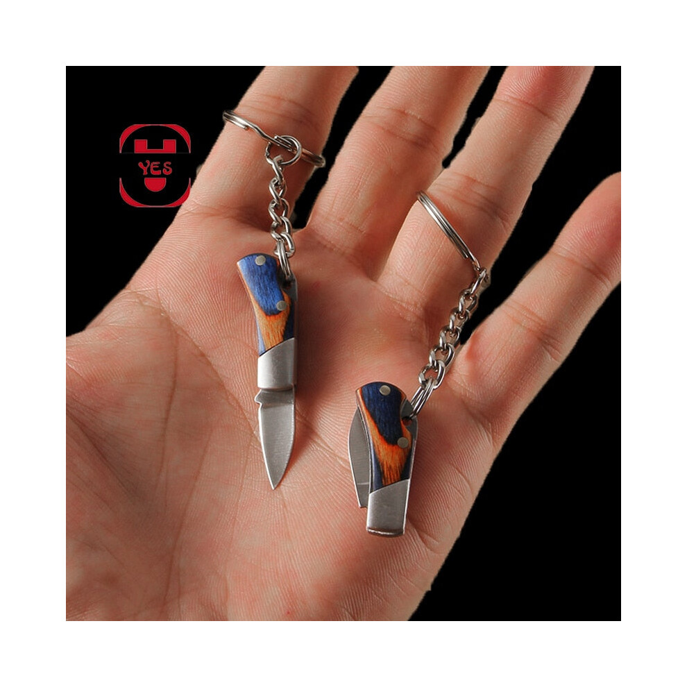 Stainless Steel Unboxing Mini Folding Knife CS GO Portable Small Blade Portable Keychain Small Hanging Outdoor Camping EDC Knife