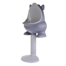 (Gray) Baby Kids Urinal Potty Trainer Multifunction Standing Bathroom Toilet Pots Kit