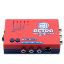 (Red) AV to HDMI Converter Adapter Line-doubler for Retro Game Consoles PS2 N64 NES Dreamcast Saturn