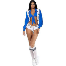 (L)Cheerleader Costume for Women Cheerleading Outfit with Sock