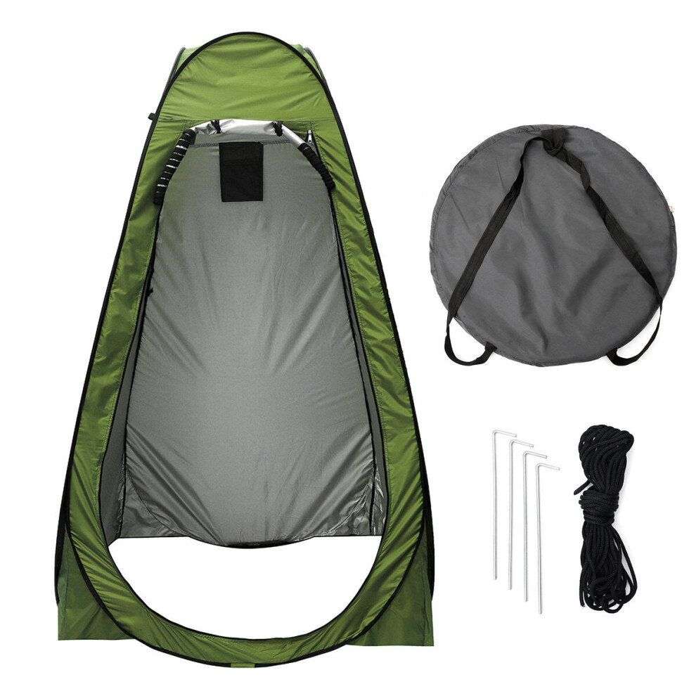 (Green, M) Fully Automatic Open Shower Toilet Tent Outdoor Bathing Tent Single/Double People Fishing Swimming Camping Sunshade Canopy