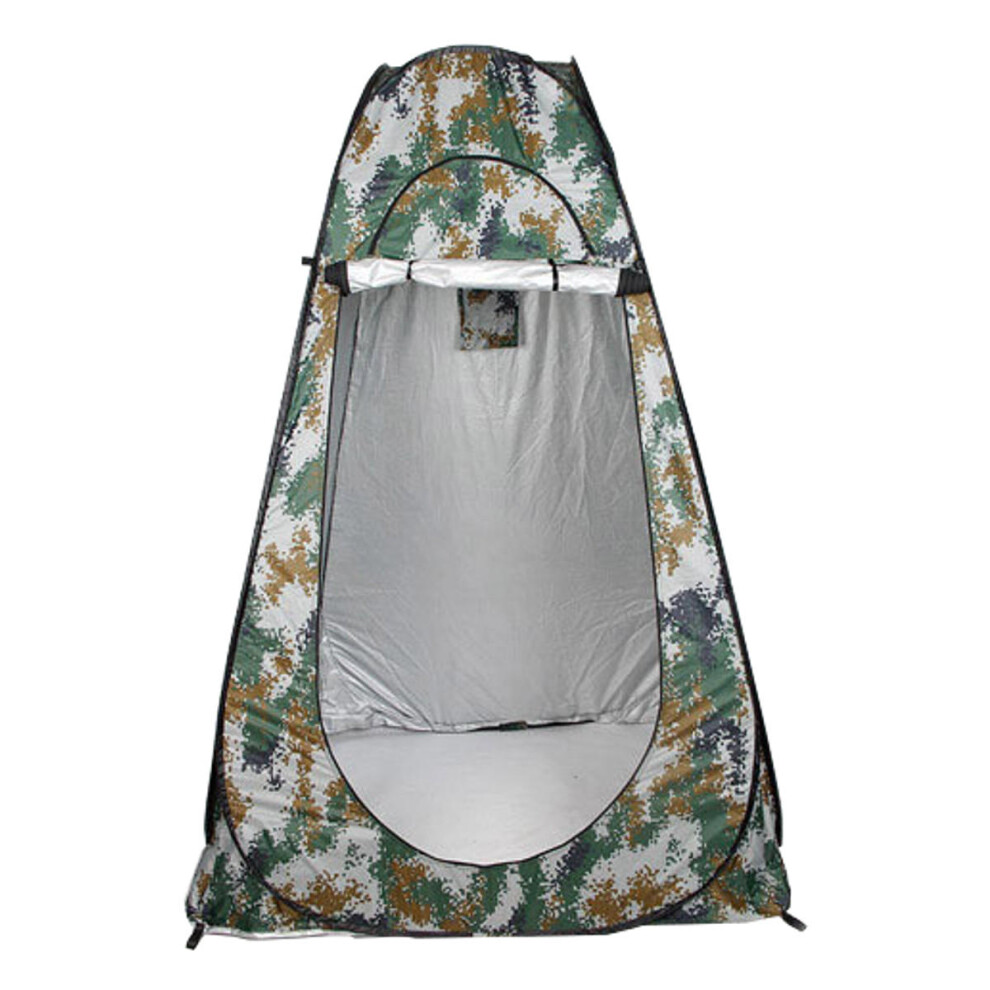 (Camouflage Color) Portable Outdoor 1-2 persons Folding 120 x 120 x 195cm Shower Tent Shelter 2 Window + Bag