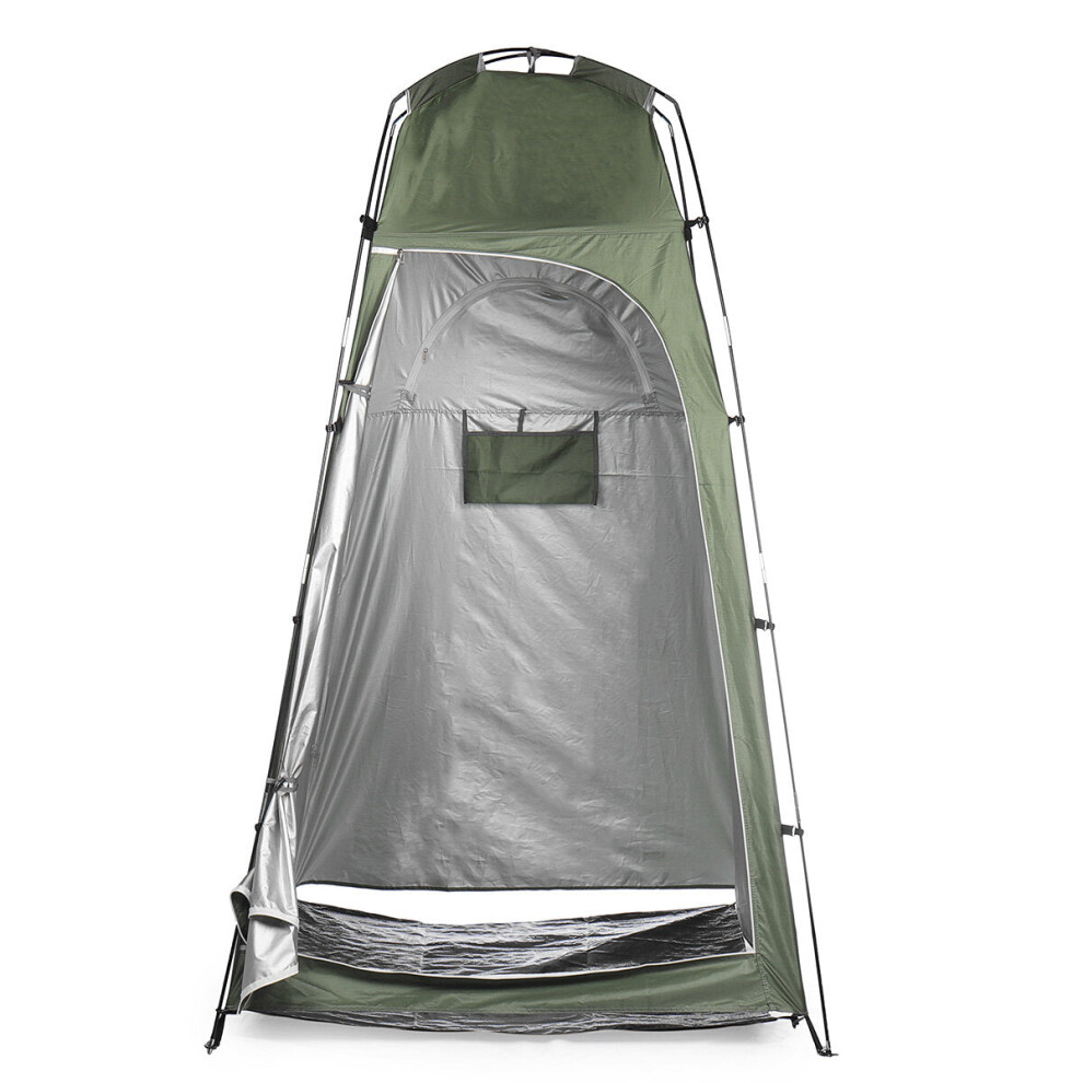 (Army Green) Single People Shower Tent Changing Room Bathing Tent Rain Shelter Camping Toilet Outdoor Hiking with Storage Bag