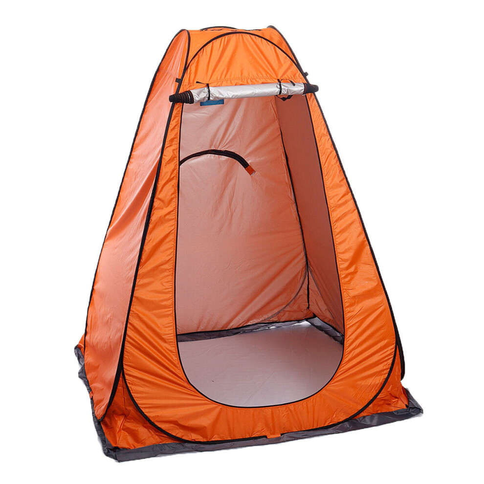 (Orange) Portable Folding Shower Tent Shelter Outdoor Camping Tent Emergency Toilet Room