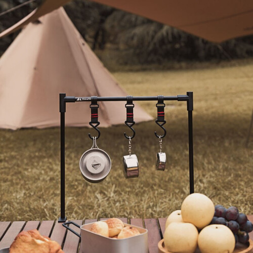 (set4) Outdoor Folding Shelves Camping Desktop Shelves Camping Tableware Storage Rack 2