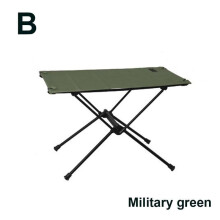 (Green) Portable Folding Camp Table Outdoor Camping Aluminum Alloy Picnic Table Tactical Table Camping Gear Card Table