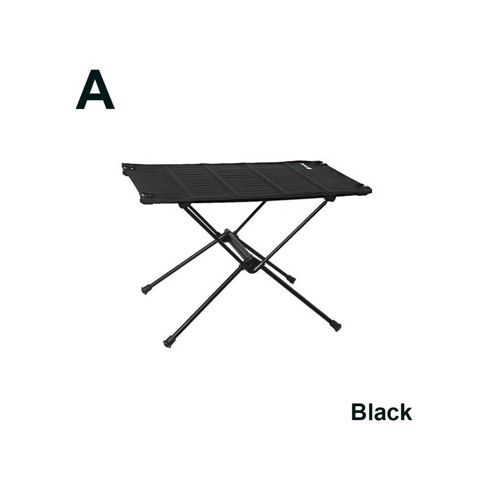 (Black) Portable Folding Camp Table Outdoor Camping Aluminum Alloy Picnic Table Tactical Table Camping Gear Card Table