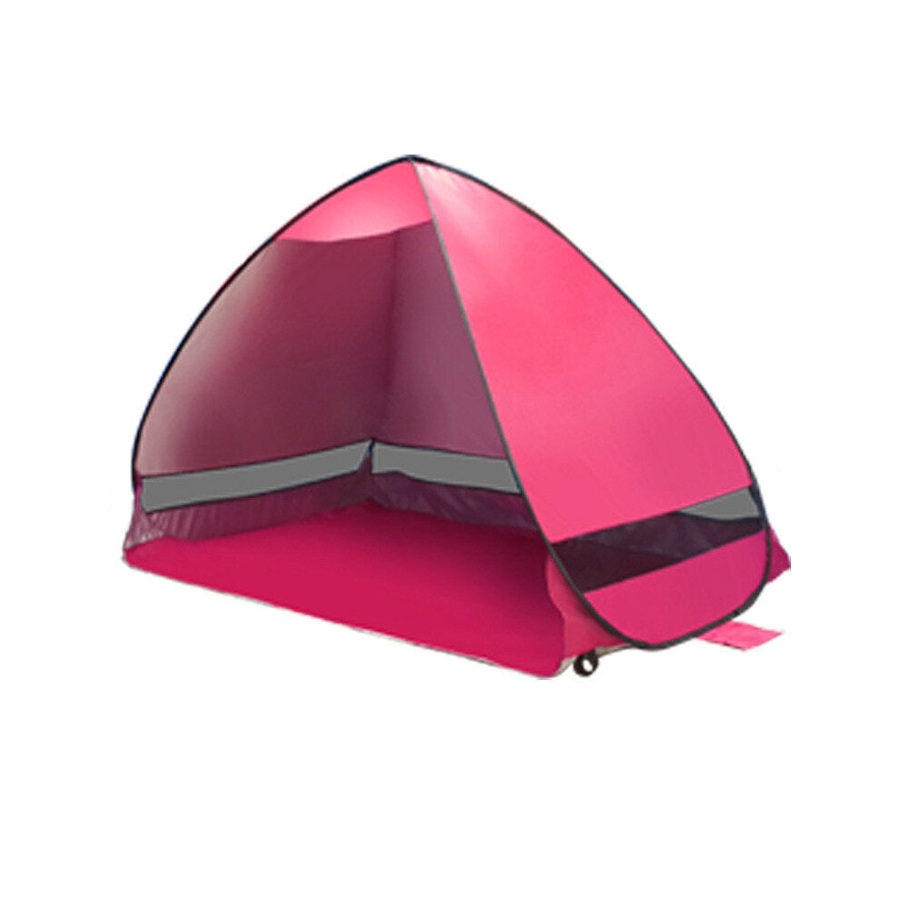(Pink) Outdoor PopUp Tent Ultralight Beach Tents Shelter UV-Protective Automatic Tent Shade