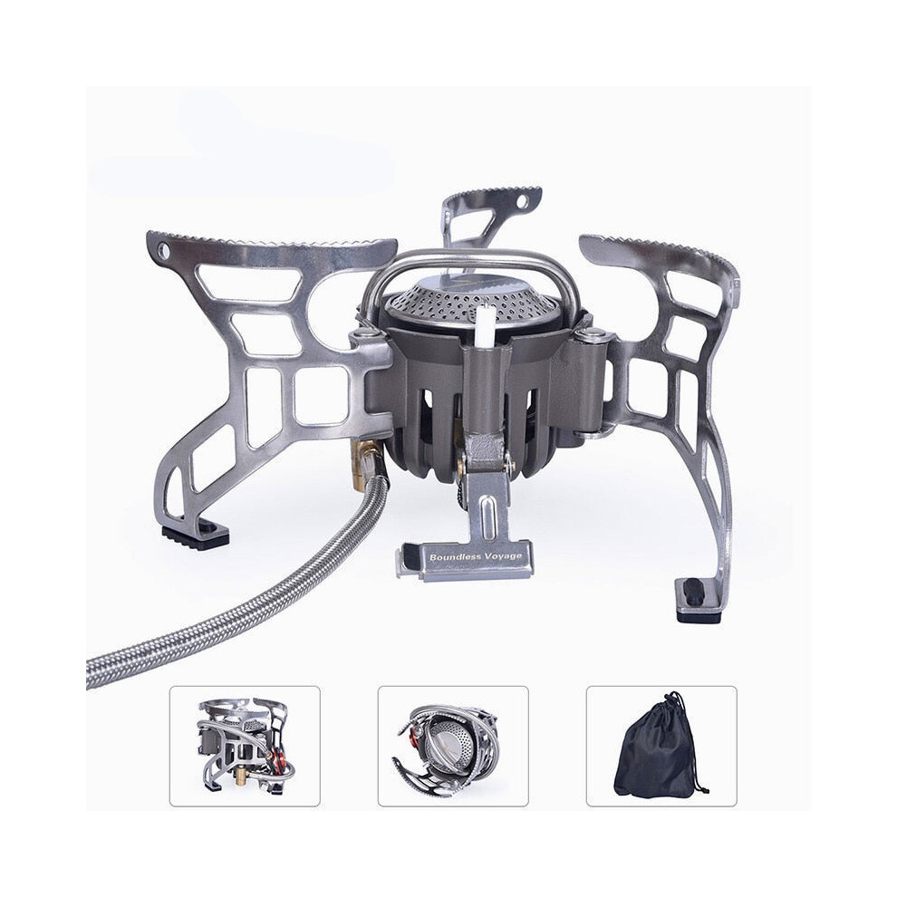 Outdoor Camping Folding Gas Stove with Lgniter Portable Foldable Aluminum Alloy Cooker 3500W